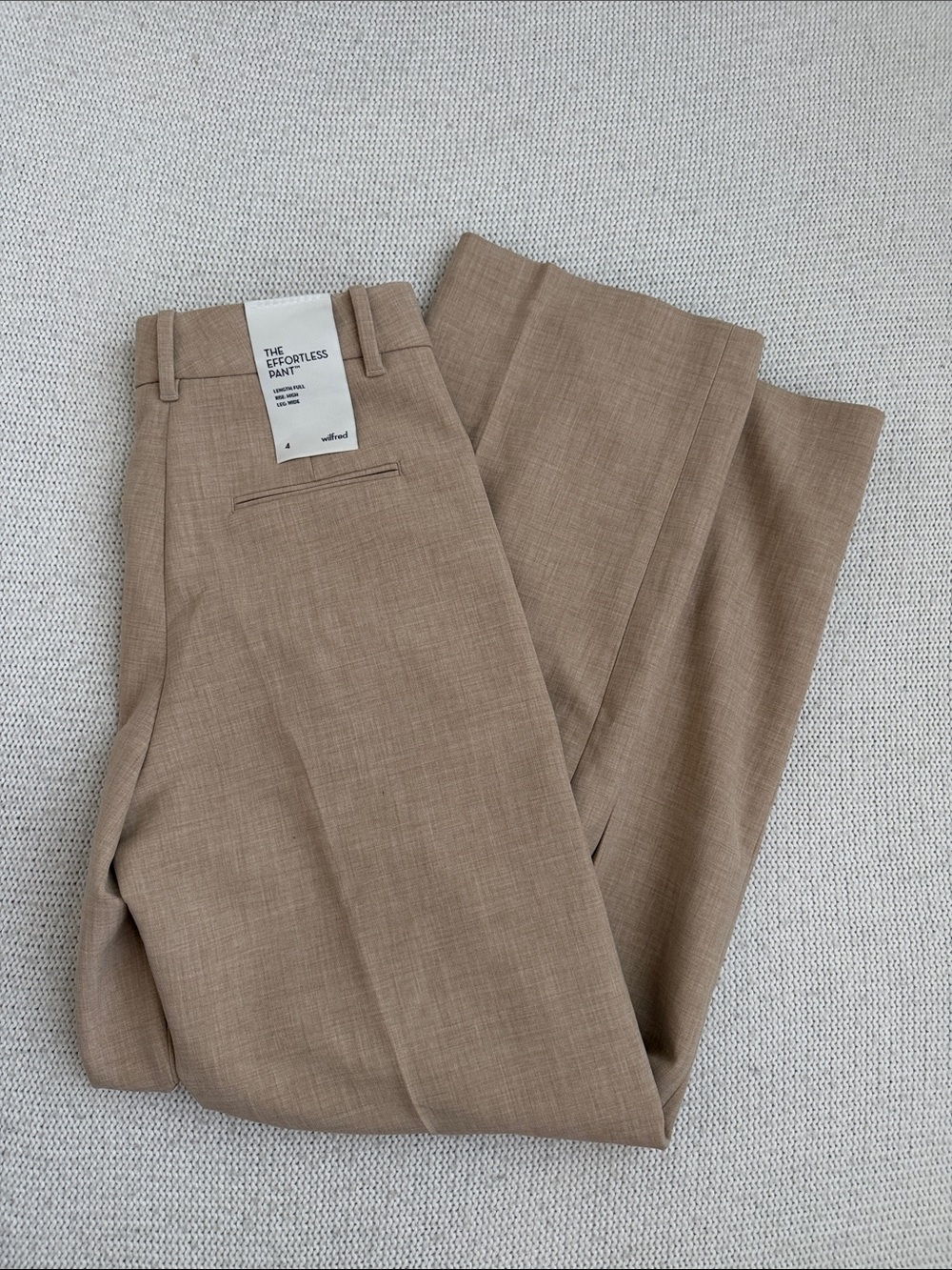 NWT! Aritzia Wilfred The Effortless Pant Tan Size 4